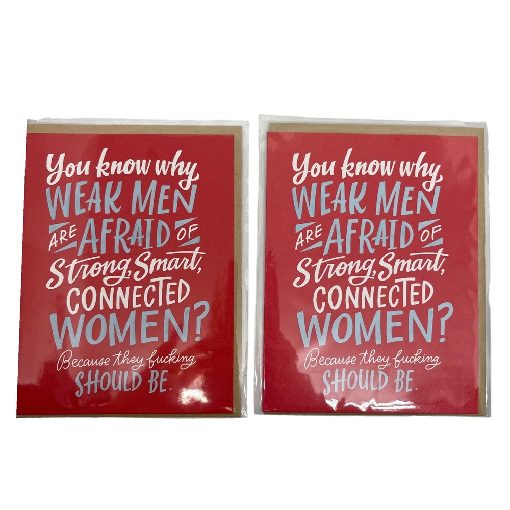 Emily McDowell Studio‎ Greeting Card Funny Bold Feminist Quote 2 Strong Women